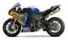 Мотоцикл Yamaha YZF-R1 раскрасили в стиле шлема Валентино Росси